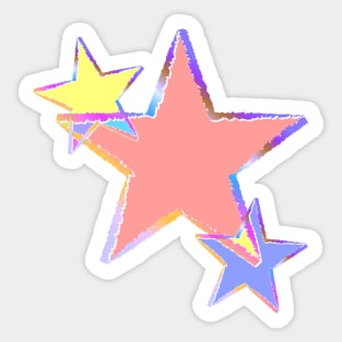 Pastel Stars Sticker